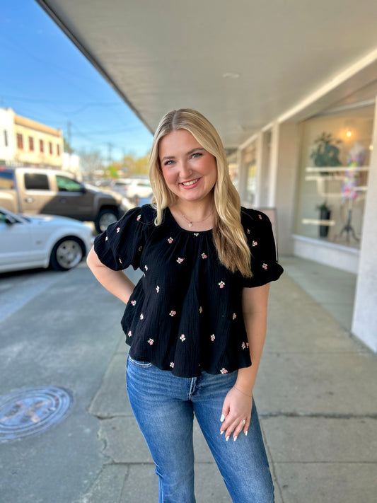 Darling Days Puff Sleeve Bouse