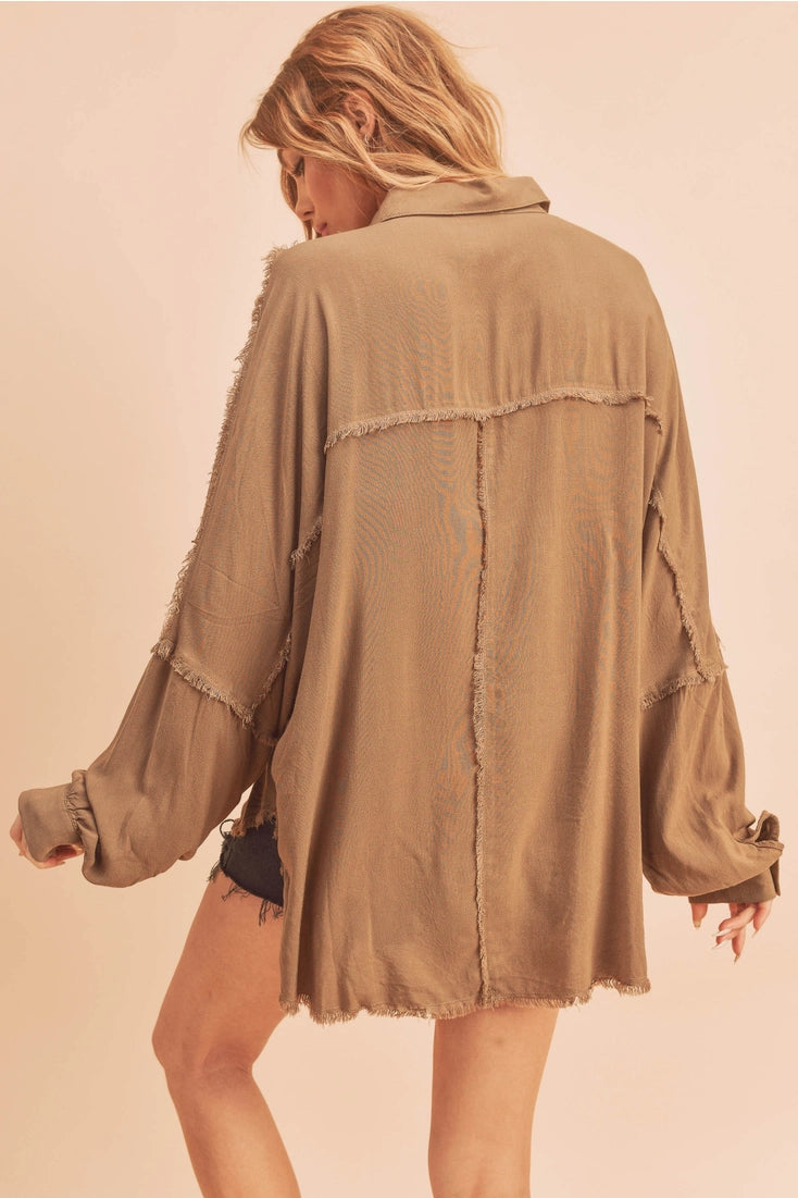 In Control Blouse- Mocha