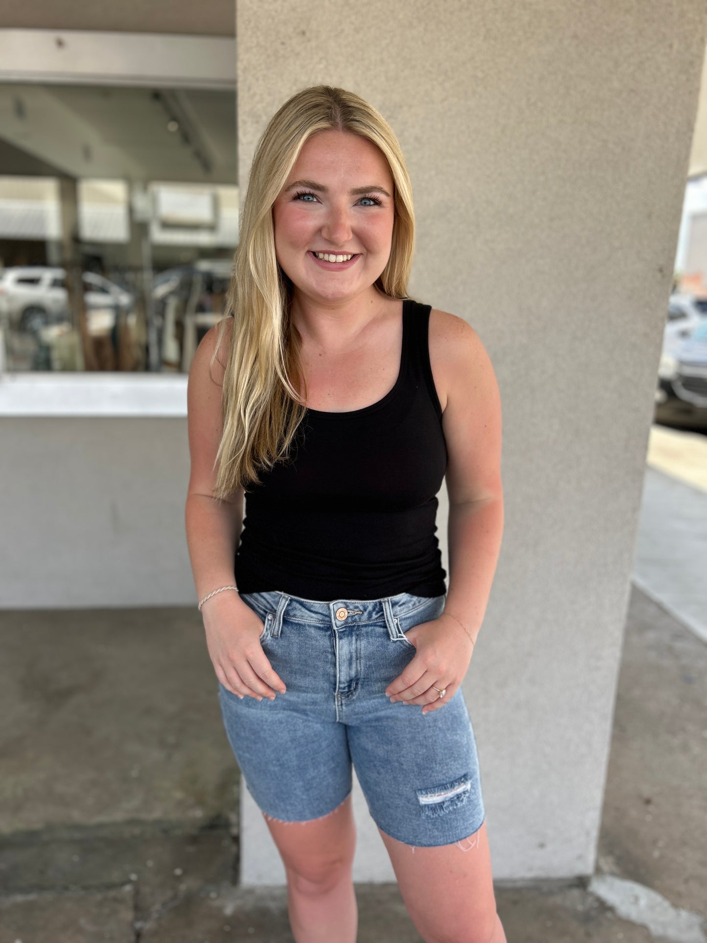 Basic Cotton Tank- Black