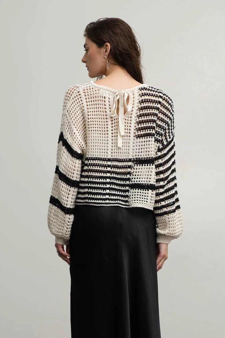 In Line Crochet Sweater