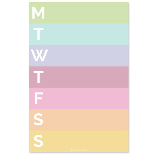 6x9 Rainbow Weekly Planner