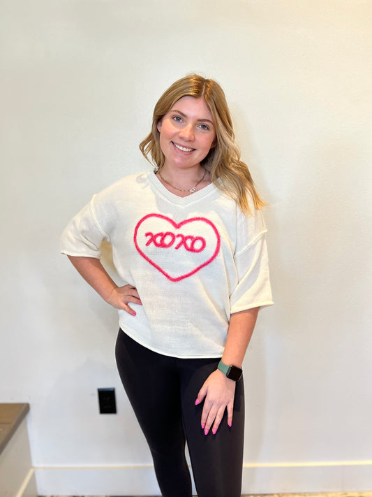 XOXO Short Sleeve Top