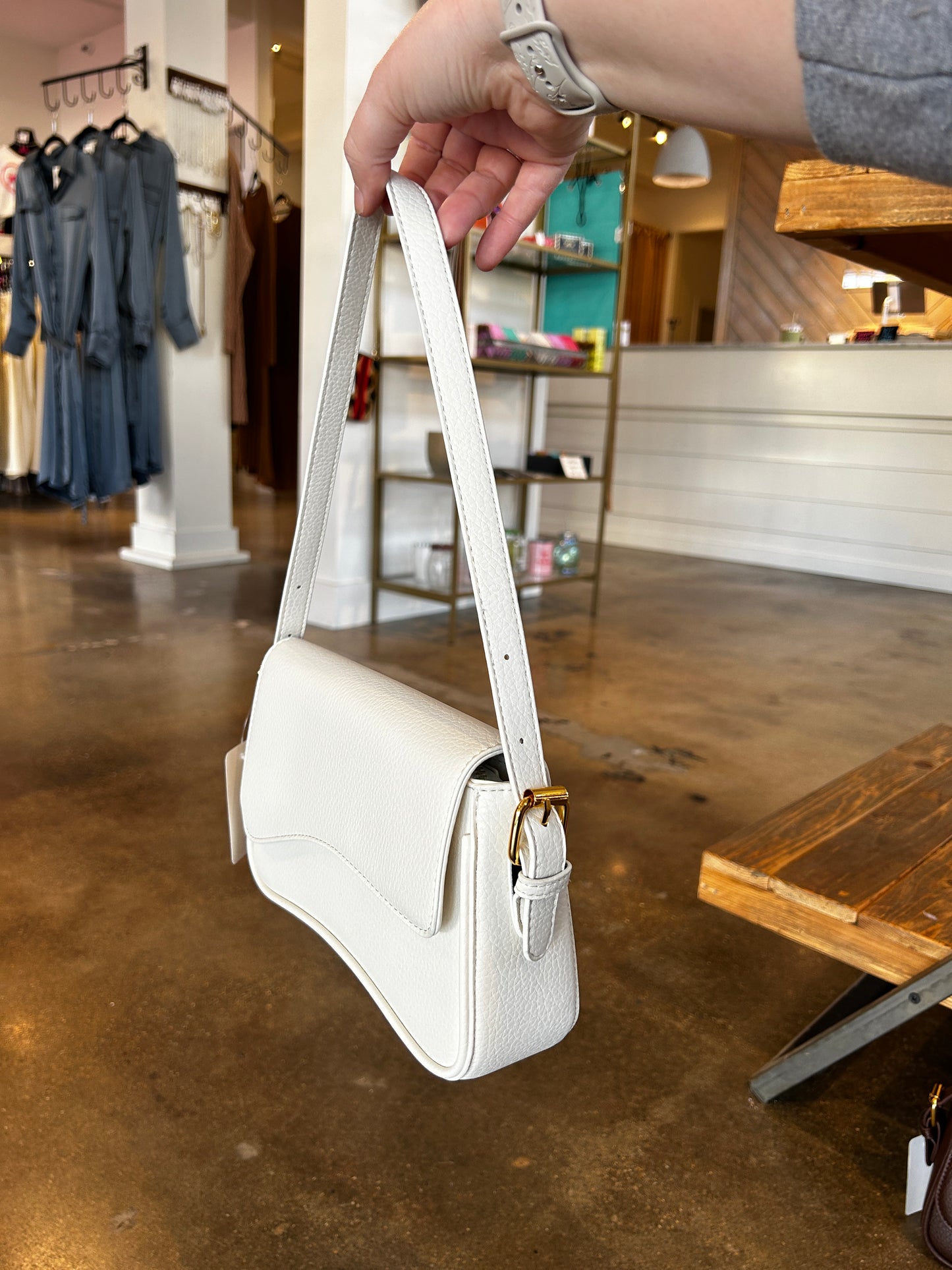 Riley Shoulder Bag in White
