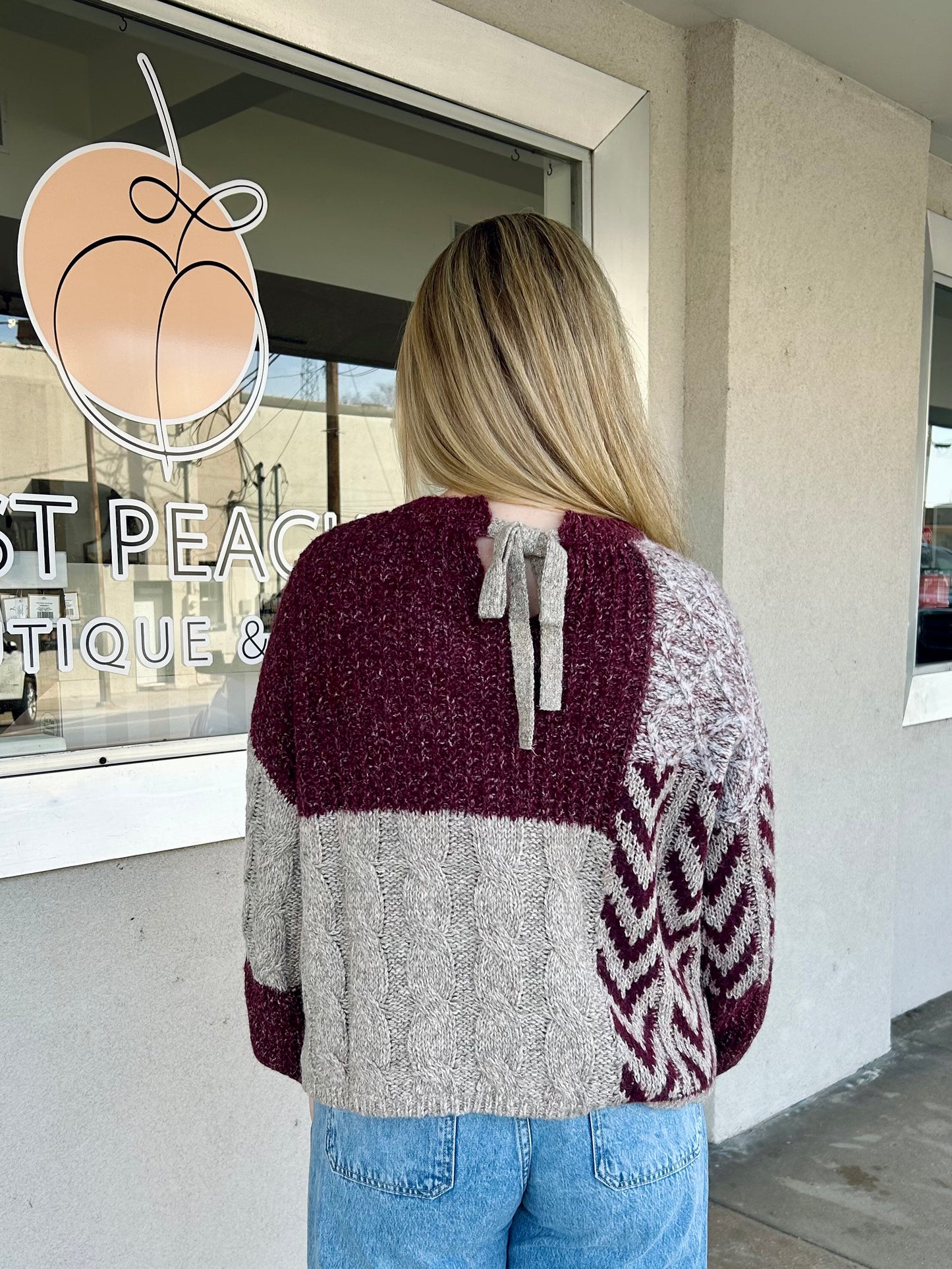 A Great Escape Chevron Sweater