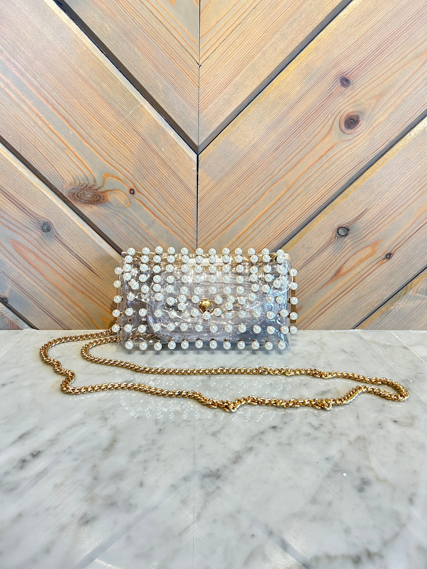 Clear Pearl Purse
