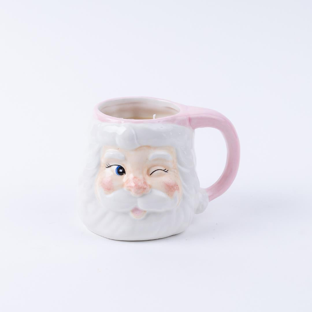 Sweet Grace Holiday Santa Mug Candle