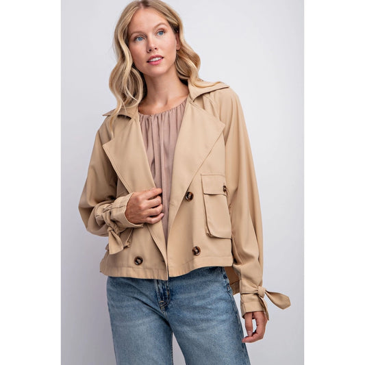 Call Me Maybe Cropped Trench Coat