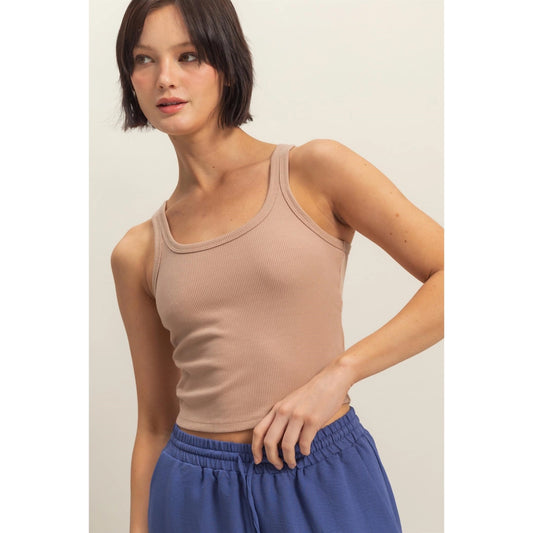 Casual Composer Tank- Taupe