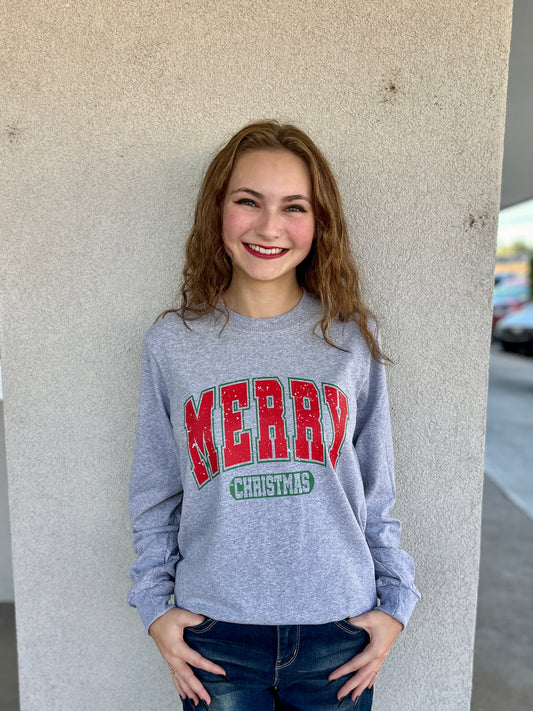 Merry Christmas Long- Sleeve Tee