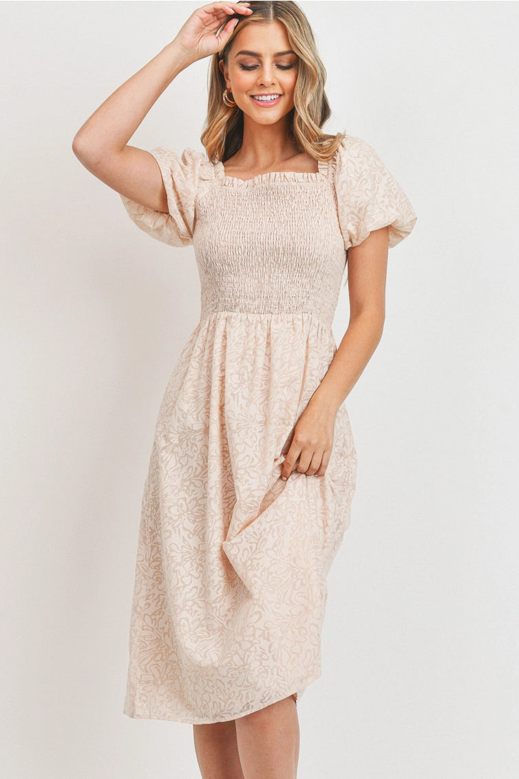 Drift Away Bubble Sleeve Dress