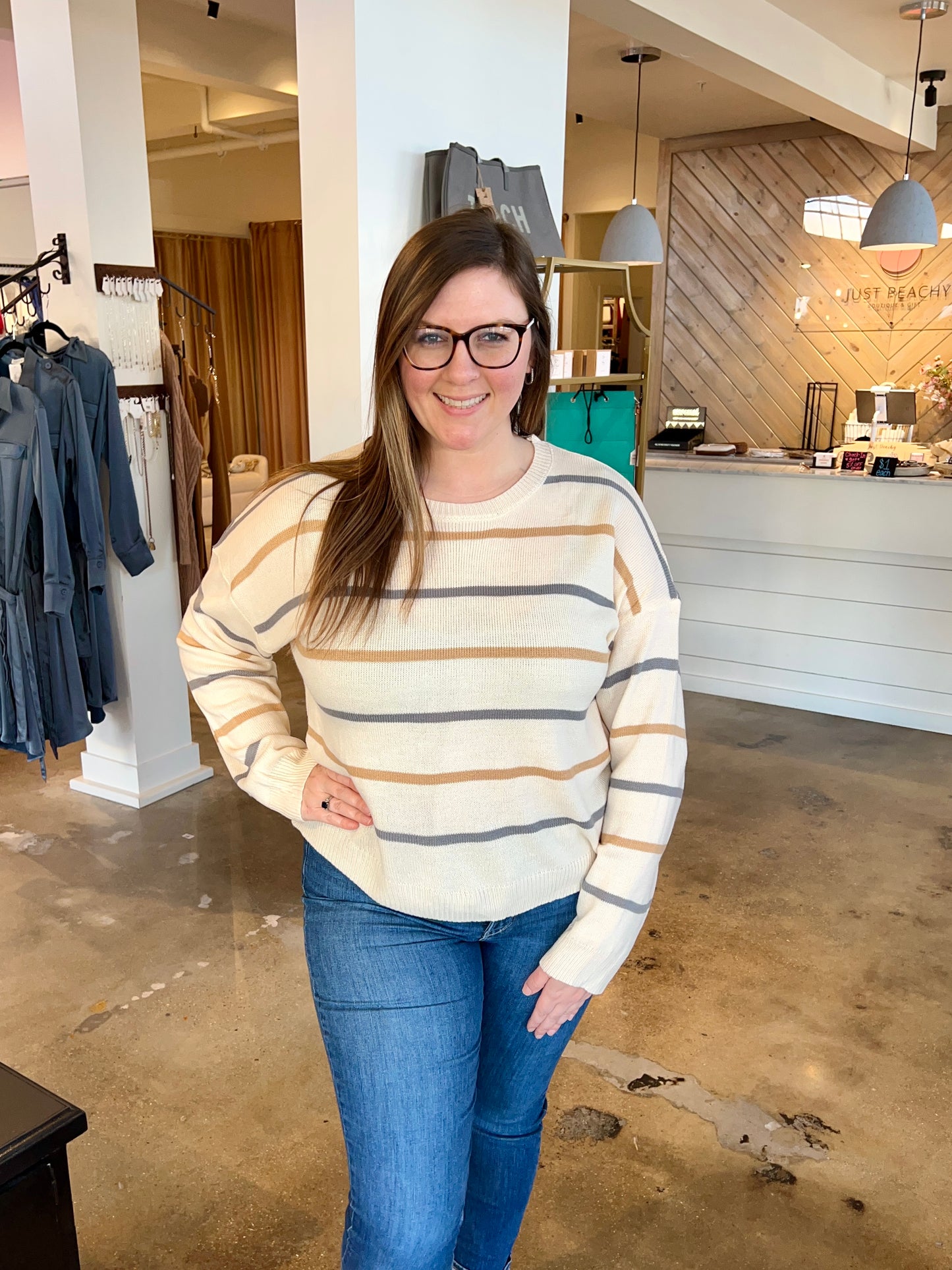 Lucy Stripe Knitted Top