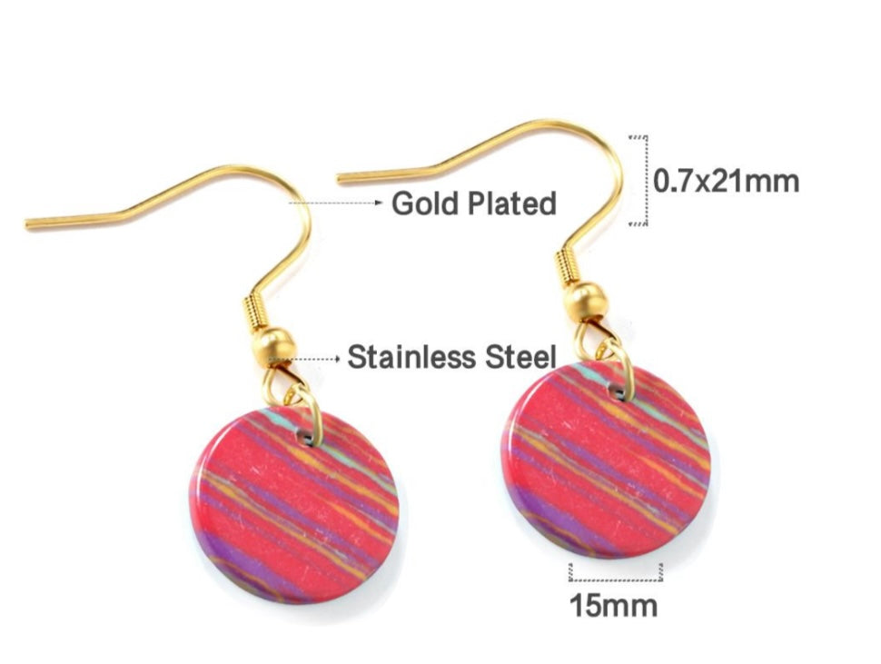 Circle Drop Earrings
