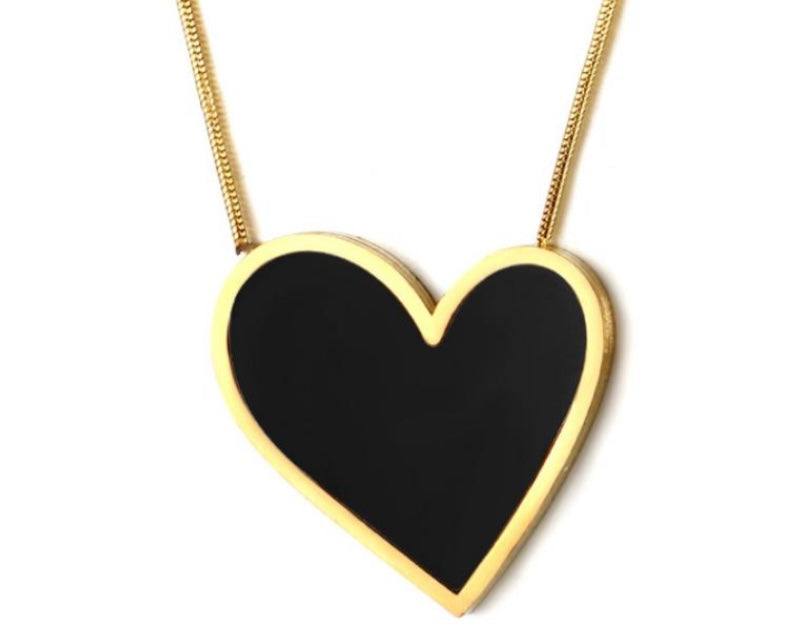 Black Heart Necklace