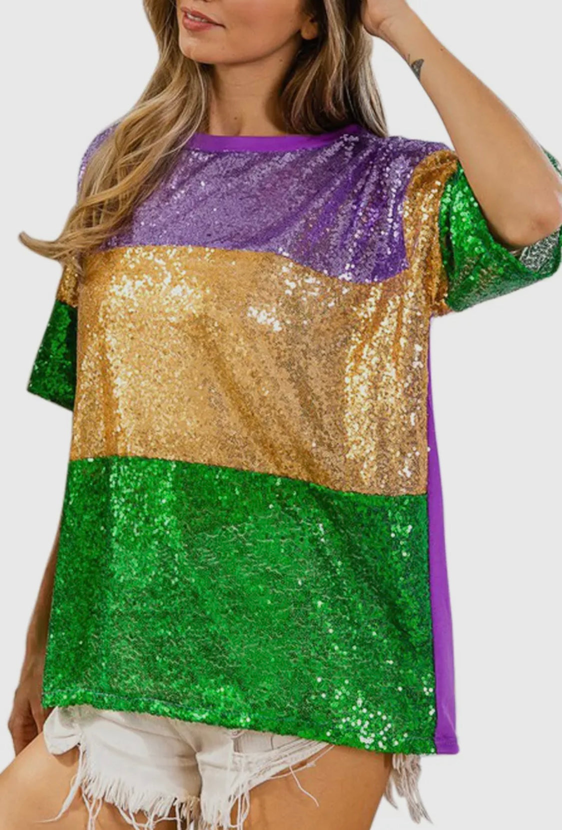 Mardi Gras Sequin Top