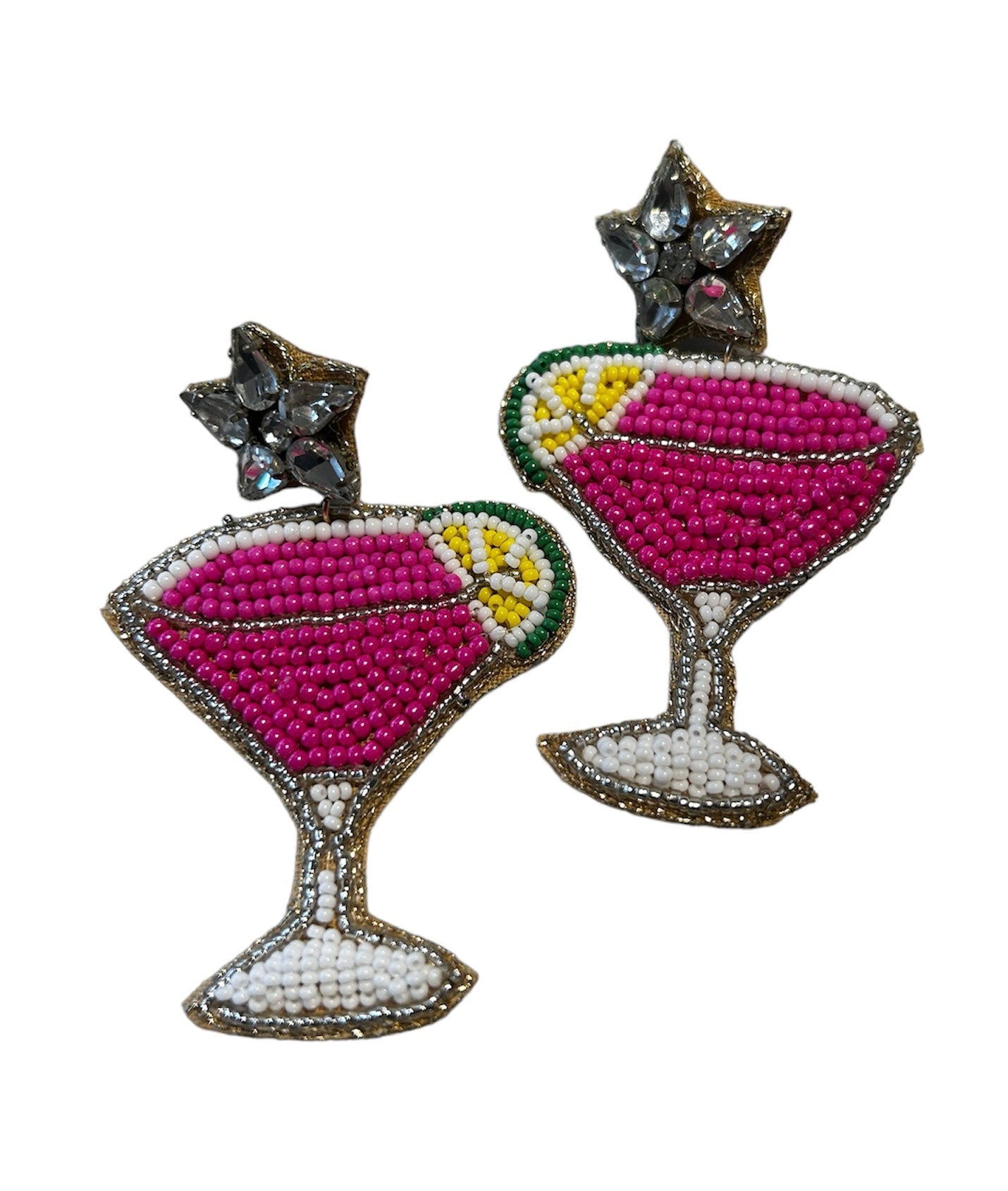 Pink Martini Beaded Earrings
