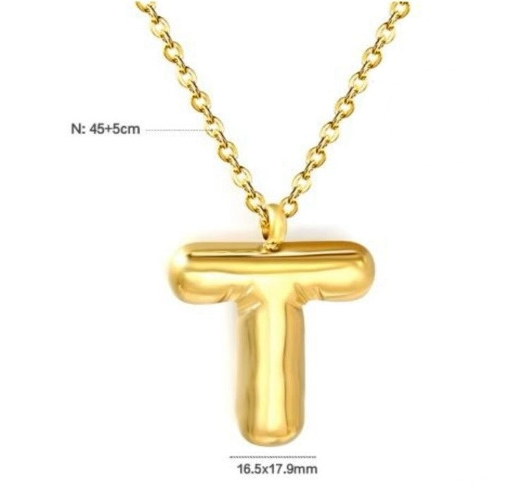 Bubble Initial Necklace