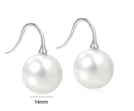 Lg Pearl Drop Earrings- Sl