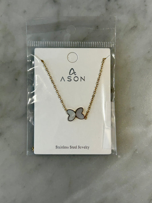 Butterfly Kisses Necklace- Opal