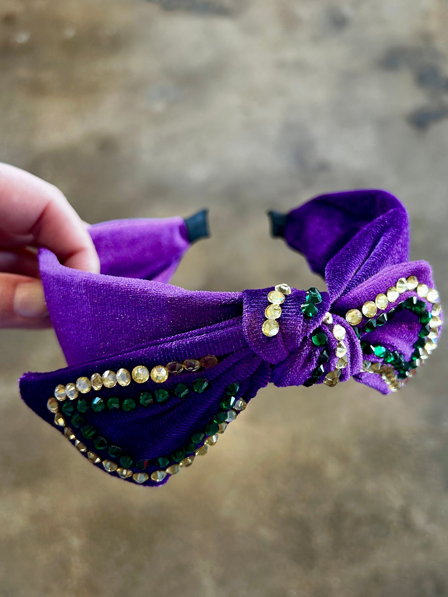 Mardi Gras Bow Headband