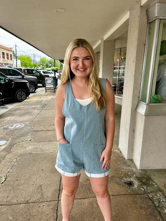Blue Bell V-Neck Romper