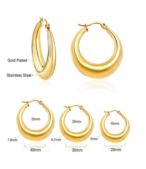 Classic Gold Hoops