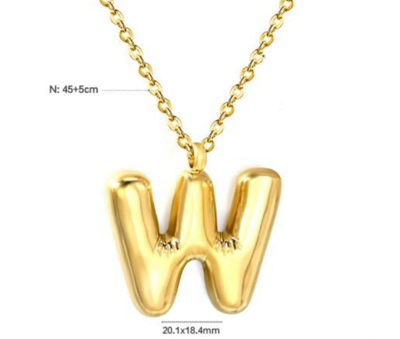 Bubble Initial Necklace