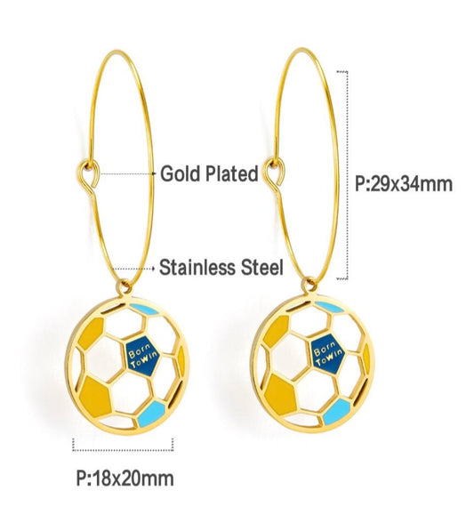 Soccer Dangle Earrings