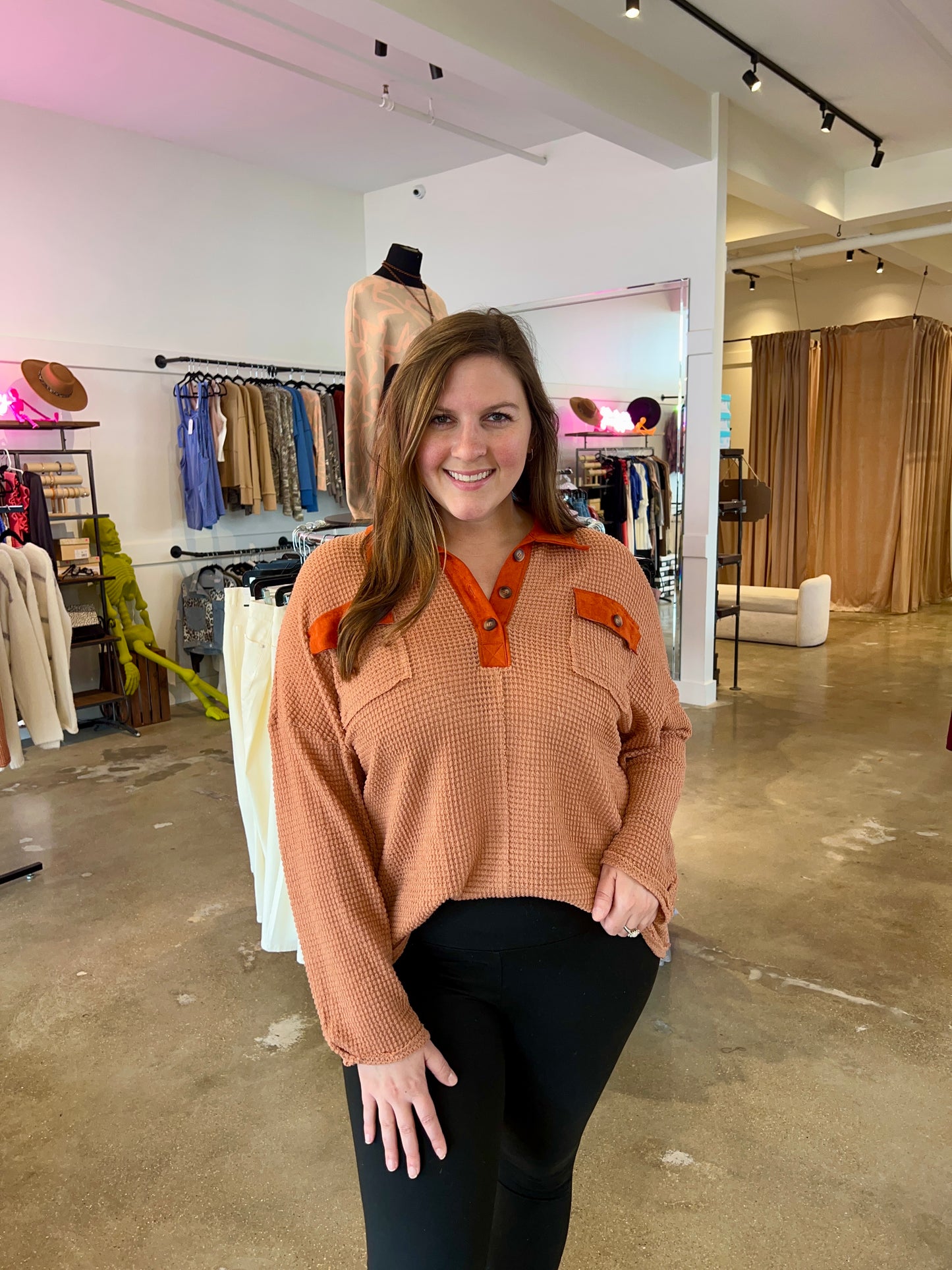 Take My Place Waffle Top