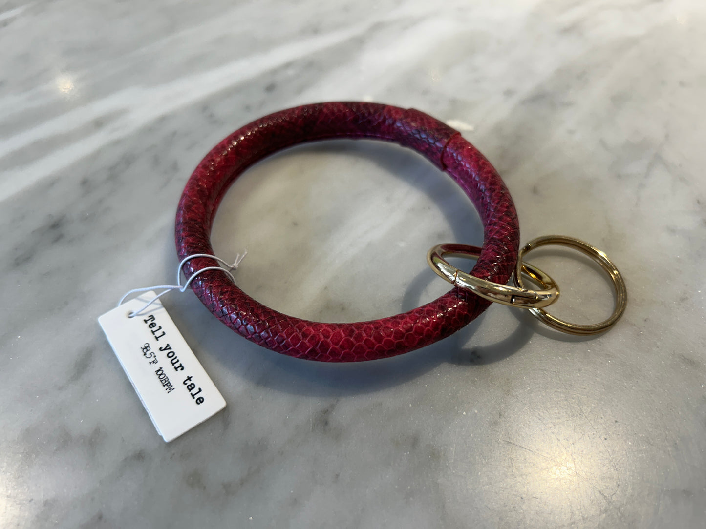 Round Wristlet Keychain