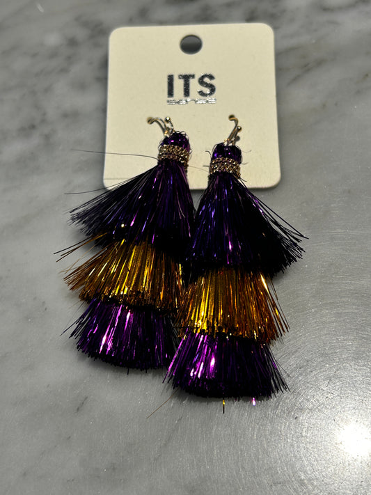 Lsu Pom Earrings