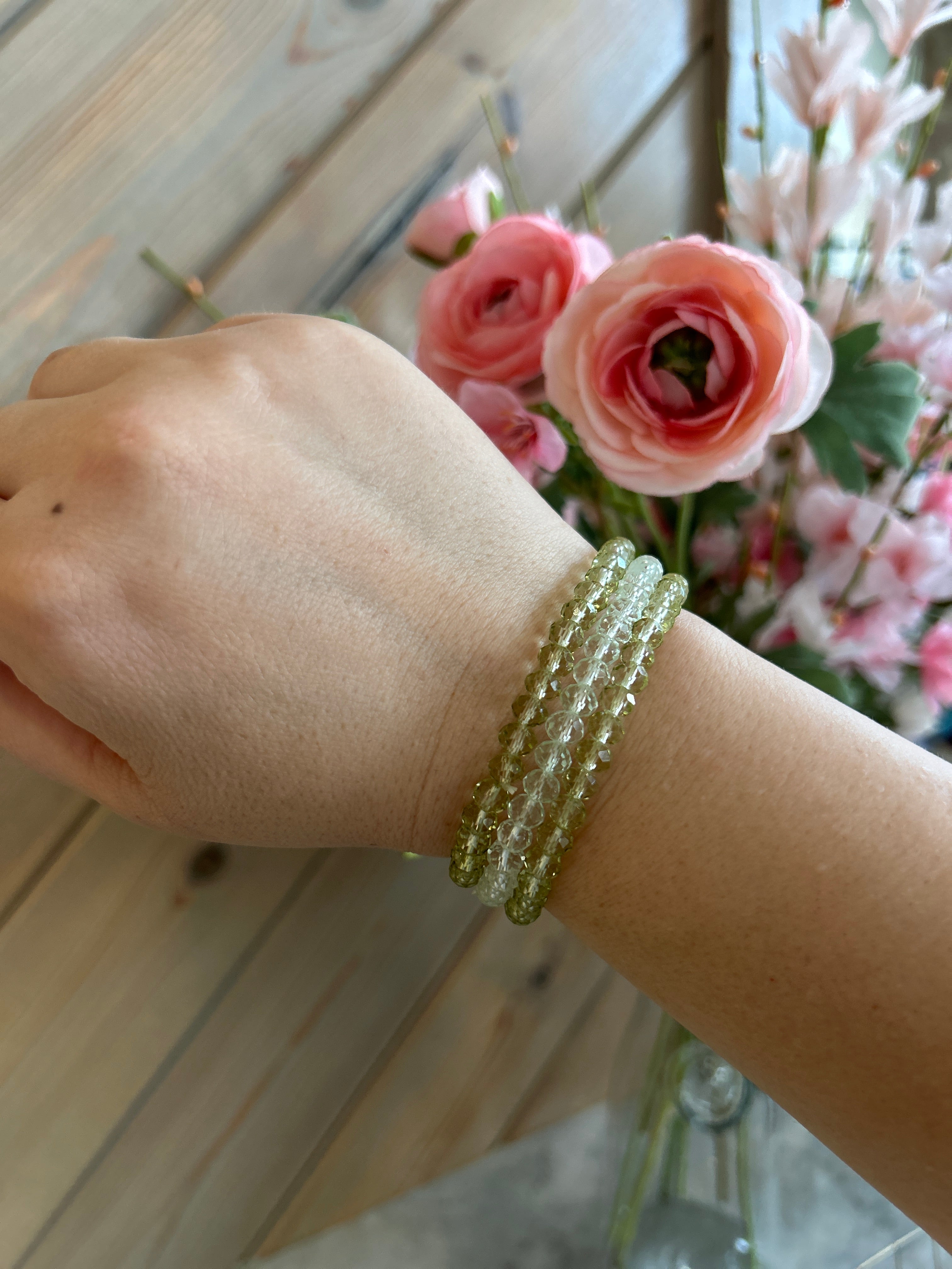 Sweet Pea Bracelet Set- Green