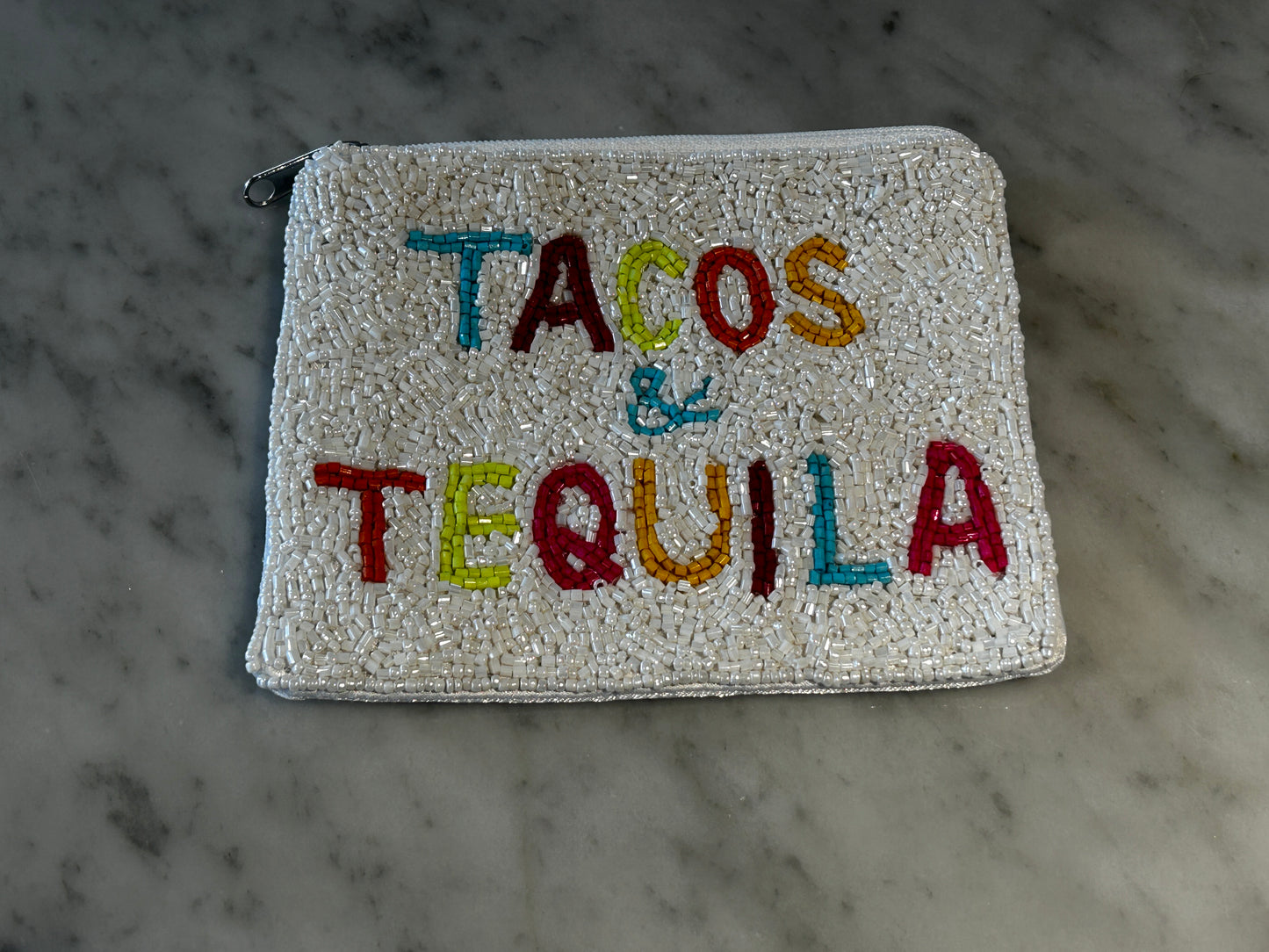 Tacos&Tequila Beaded Pouch