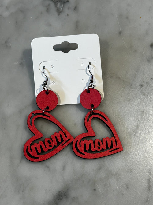 Mom Heart Earings