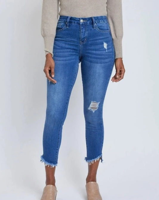 In My Element Curvy Frayed Jeans
