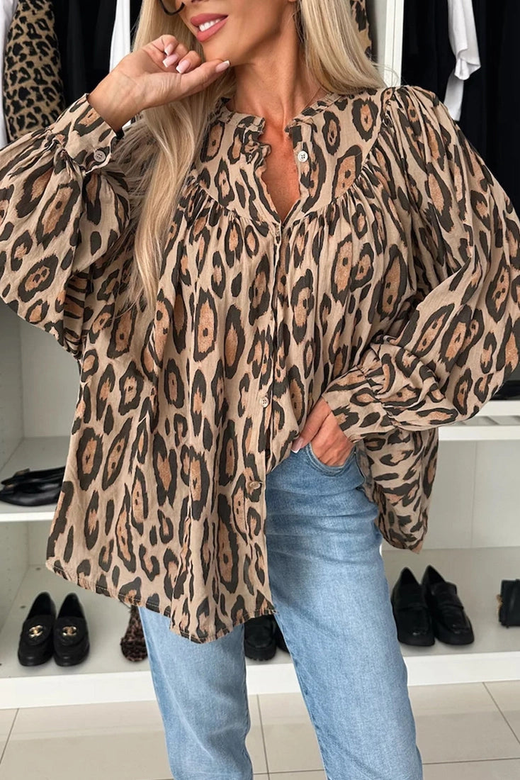 Leopard As Can Be Blouse