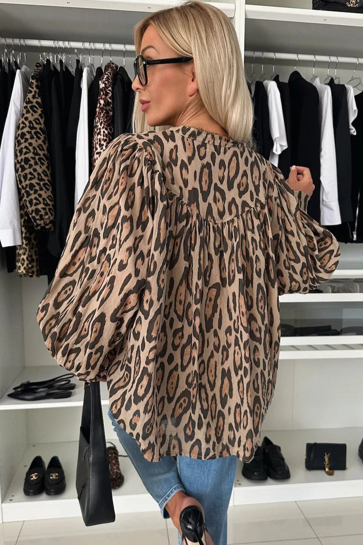 Leopard As Can Be Blouse