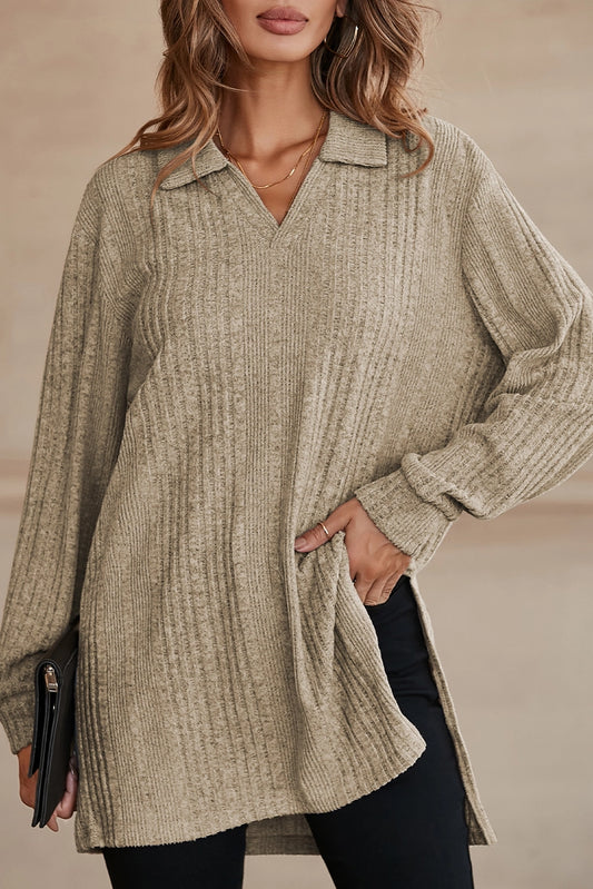 Life Goes On Ribbed Tunic