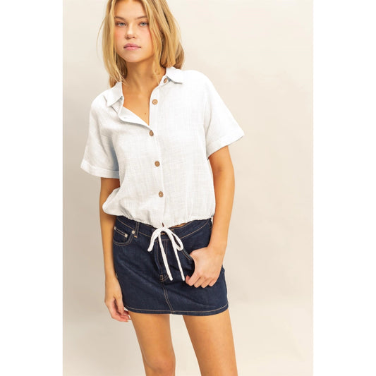 Lovely Thoughts Blouse- White