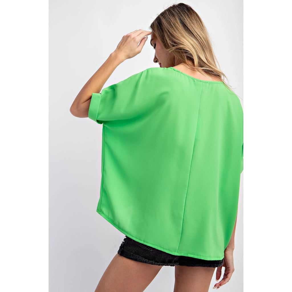 On The Go Woven Blouse