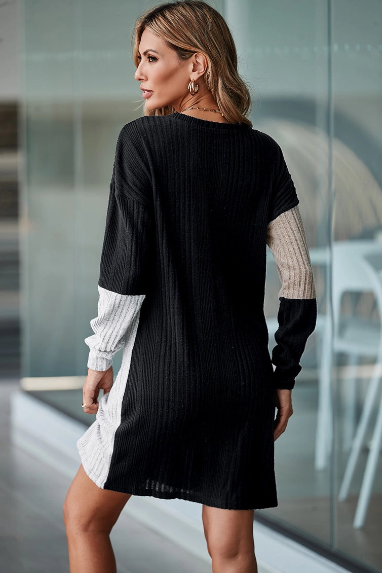 Pep In Your Step Color Block Mini Dress