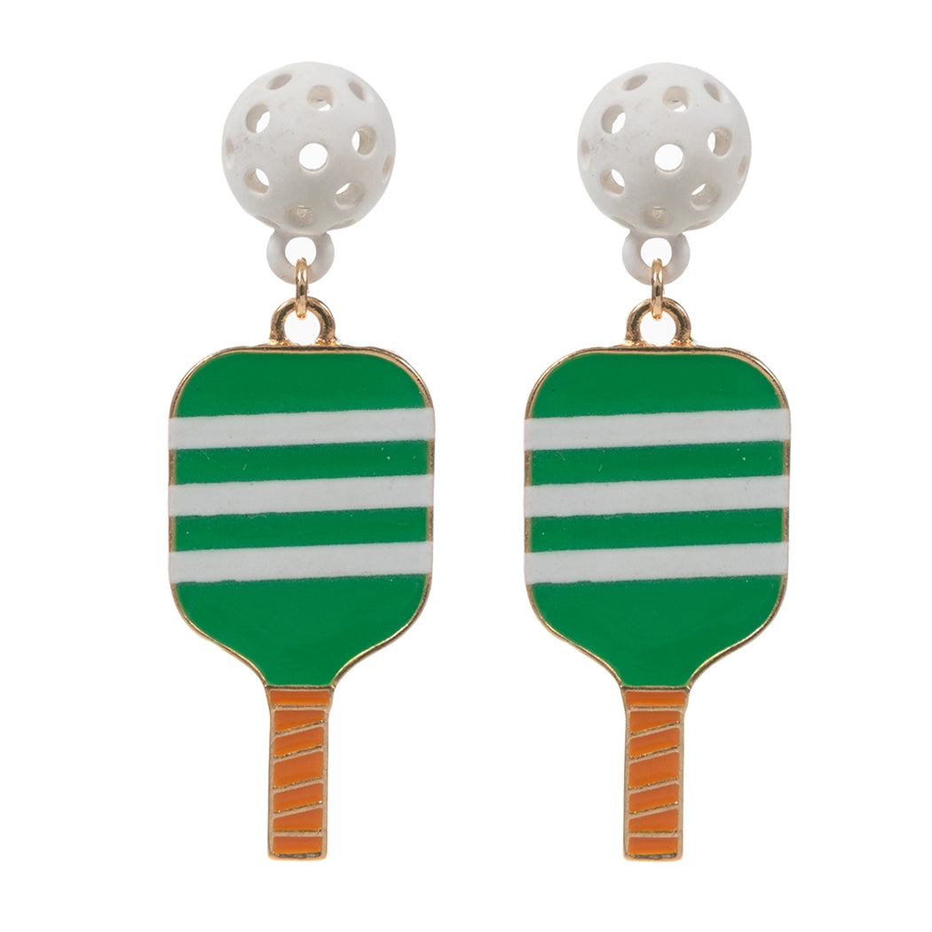 Pickle Ball Earrings- Green