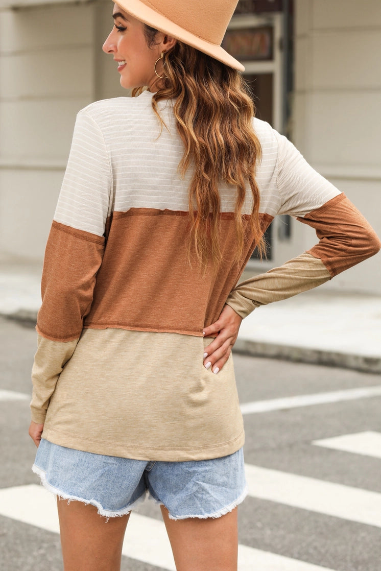 Reach On Out Color Block Top