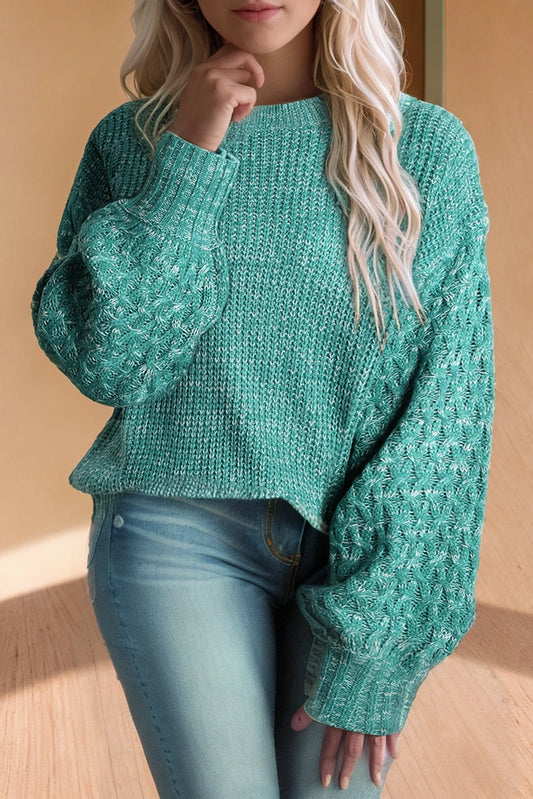 Sea Green Drop Shoulder Sweater