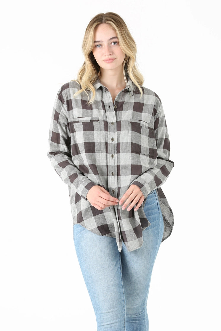 Simple Days Plaid Top