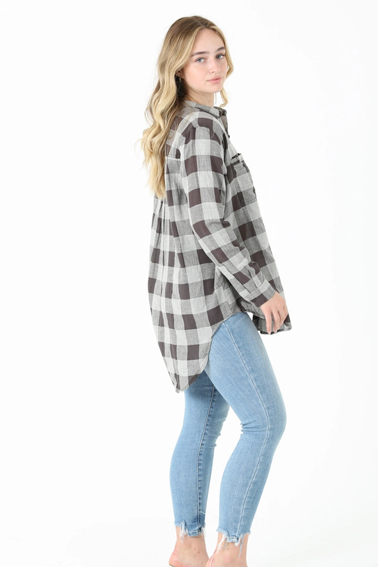 Simple Days Plaid Top