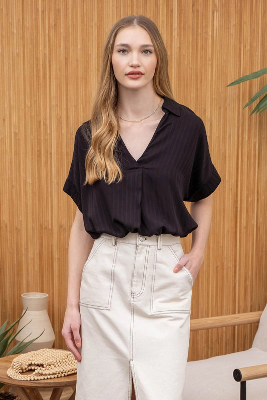 Simple Moment Collared Blouse