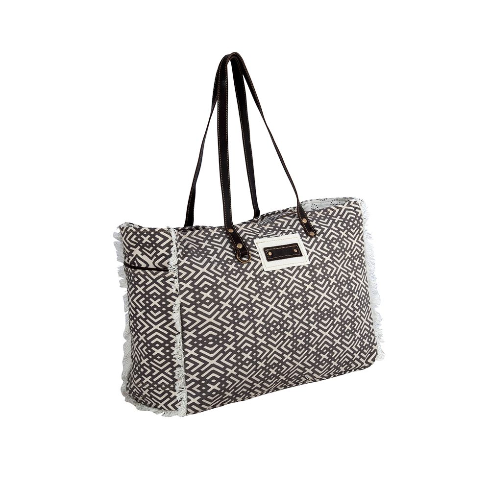 Terrence Geometric Weekender Bag