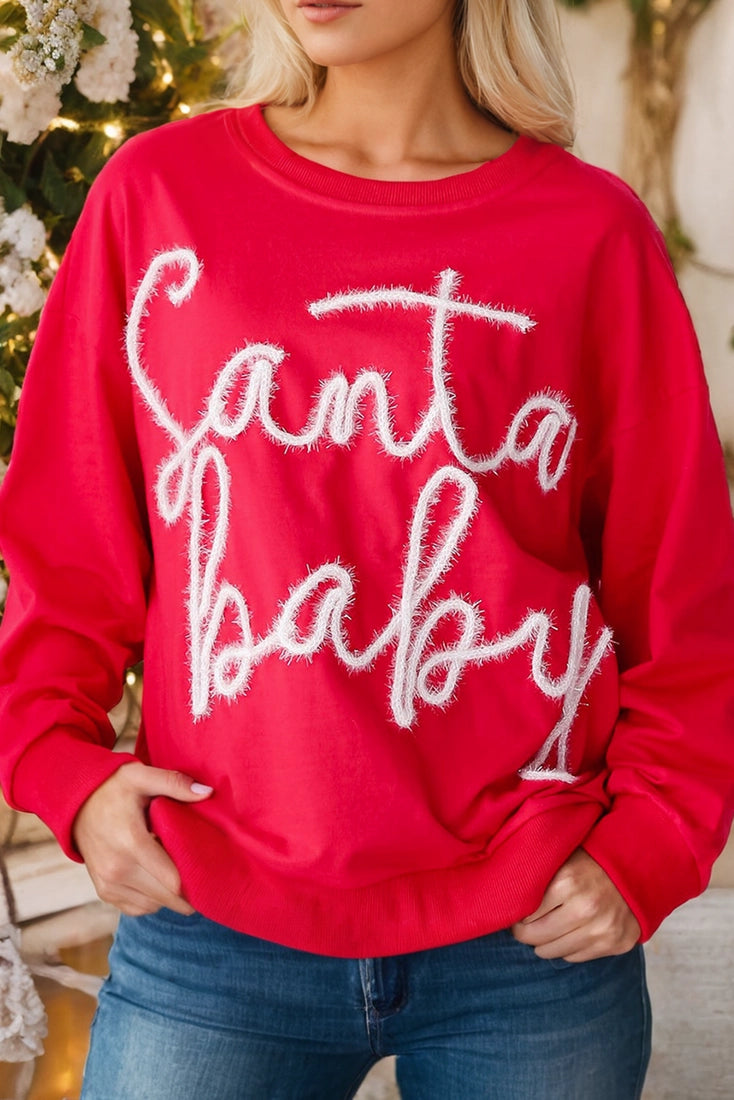 Santa Baby Tinsel Sweatshirt