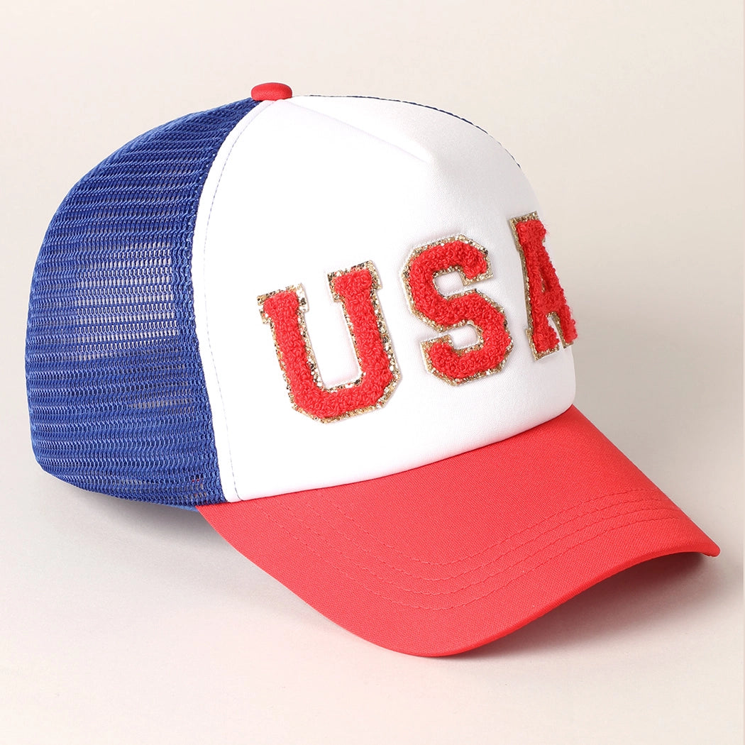 USA Patched Trucker Hat