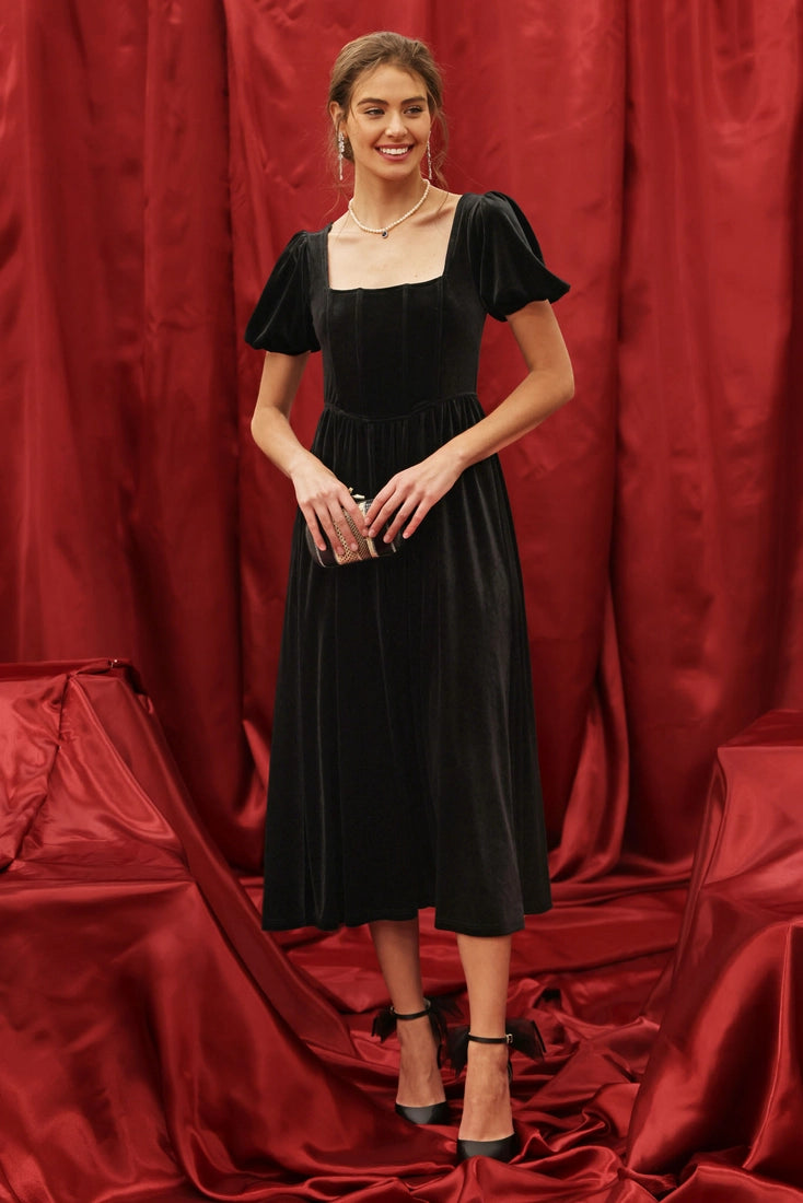 Classic Love Story Velvet Dress